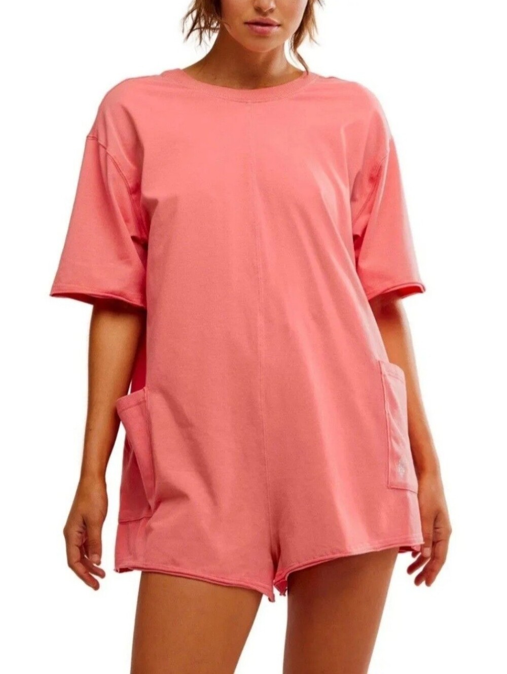 Free People Movement Hot Shot Tee Romper Size Large New